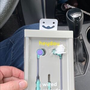 Wired Earbud Headphones - Purple and Green